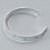 PULSEIRA (BRACELETE) FOLHEADA A PRATA COM 50 MILÉSIMOS + VERNIZ DIAMOND - PULSEIRA (BRACELETE ) ESTILO CARTIER LARGURA 6MM  PRA087 - Imagem 2