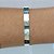 PULSEIRA (BRACELETE) FOLHEADA A PRATA COM 50 MILÉSIMOS + VERNIZ DIAMOND - PULSEIRA (BRACELETE ) ESTILO CARTIER LARGURA 6MM  PRA087 - Imagem 1