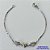 PULSEIRA EM AÇO INOXIDÁVEL - (ACO1012) - PULSEIRA COM CORAÇÃO EM ZIRCÔNIA LILÁS - TAMANHO 17CM - FECHO LAGOSTA - COMPOSIÇÃO: AÇO INOXIDÁVEL - AÇO1473 - Imagem 1