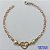 PULSEIRA NO BRUTO PRONTO PARA O BANHO(CX94) - PULSEIRA CORAÇÃO VAZADO LOVE E PÉROLAS - TAMANHO 18CM - PESO 2,4GR - FECHO LAGOSTA - BRU13592 - Imagem 1