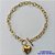 PULSEIRA EM AÇO INOXIDÁVEL DOURADA - (LB062210) LARGURA 5MM - TAMANHO: 20CM COM PINGENTE CORAÇÃO 15MM  - COMPOSIÇÃO: AÇO INOXIDÁVEL - AÇO1518 - Imagem 1