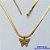 GARGANTILHA EM AÇO INOXIDÁVEL DOURADO(LB026282) - GARGANTILHA COM CORRENTE LACRAIA BORBOLETA 19MM FECHO LAGOSTA + EXTENSOR - TAMANHO: 40CM - COMPOSIÇÃO: AÇO INOXIDÁVEL - AÇO1581 - Imagem 1