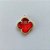 ACESSÓRIO NO BRUTO PRONTO PARA O BANHO - PINGENTE TIPO VAN CLEEF VERMELHO COM UMA ARGOLINHA - COMPOSIÇÃO: LATÃO / VIDRO - TAMANHO 12MM -  (VENDIDO POR UNIDADE) PESO TOTAL 1,3GR - BRU0002904 - Imagem 2