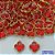 ACESSÓRIO NO BRUTO PRONTO PARA O BANHO - PINGENTE TIPO VAN CLEEF VERMELHO COM UMA ARGOLINHA - COMPOSIÇÃO: LATÃO / VIDRO - TAMANHO 12MM -  (VENDIDO POR UNIDADE) PESO TOTAL 1,3GR - BRU0002904 - Imagem 1