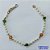 PULSEIRA PRONTO PARA O BANHO(CX96) - PULSEIRA COM PÉROLAS E PEDRA CRISTAL TAMANHO 18CM - PESO TOTAL 2,3GR - BRU13642 - Imagem 1