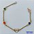 PULSEIRA PRONTO PARA O BANHO(CX96) - PULSEIRA COM CORAÇÃO AMOR E PEDRAS CRISTAIS COLORIDAS  TAMANHO 19CM - PESO TOTAL 2,7GR - BRU13649 - Imagem 1