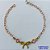 PULSEIRA PRONTO PARA O BANHO(CX96) - PULSEIRA COM LAÇO E  PEDRAS CRISTAIS ROSA TAMANHO 18CM - PESO TOTAL 2,5GR - BRU13653 - Imagem 1
