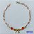 PULSEIRA PRONTO PARA O BANHO(CX96) - PULSEIRA COM LAÇO E  PEDRAS CRISTAIS VERMELHA TAMANHO 18CM - PESO TOTAL 2,5GR - BRU13654 - Imagem 1