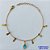 PULSEIRA PRONTO PARA O BANHO(CX96) - PULSEIRA COM PEDRA CRISTAL AZUL + EXTENSOR TAMANHO 16CM - PESO TOTAL 1,7GR - BRU13659 - Imagem 1
