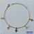 PULSEIRA PRONTO PARA O BANHO(CX96) - PULSEIRA COM FOLHAS E  STRASS + EXTENSOR TAMANHO 17CM - PESO TOTAL 1,7GR - BRU13661 - Imagem 1