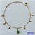 PULSEIRA PRONTO PARA O BANHO(CX96) - PULSEIRA COM PEDRA CRISTAL VERDE FORMATO GOTA  + EXTENSOR TAMANHO 16CM - PESO TOTAL 1,7GR - BRU13666 - Imagem 1