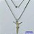 GARGANTILHA EM AÇO INOXIDÁVEL(CX96) -  GARGANTILHA 50CM  (ACO1035) PINGENTE JESUS  27X37MM  FECHO LAGOSTA COMPOSIÇÃO: AÇO INOXIDÁVEL - AÇO1592 - Imagem 1
