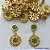 BRINCO FOLHEADO A OURO - BANHADO COM 5 MILÉSIMOS + VERNIZ DIAMOND -  BRINCO DE PINO COM BASE E PINGENTE CRAVEJADOS COM MICROS ZIRCÔNIAS CRISTAIS E VERDES 14X29MM - OURO231 - Imagem 1