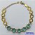 PULSEIRA NO BRUTO PRONTO PARA O BANHO(CX95) QUE SEJA INFINITO 22X10MM - AMOR ETERNO COM CINCO ZIRCÔNIA VERDE E BASE EM ''ALTA FUSÃO'' DE 10X10MM - PESO 11GR - TAMANHO 19CM - BRU13690 - Imagem 1