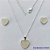 CONJUNTO FOLHEADO A PRATA COM 50 MILÉSIMOS + VERNIZ DIAMOND - CONJUNTO COM PINGENTES E BRINCOS CORAÇÃO MADRE PÉROLA - PRA089 - Imagem 1