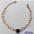 PULSEIRA NO BRUTO PRONTO PARA BANHO - PULSEIRA COM CORRENTE CORAÇÃO 6MM E PINGENTE EM ZIRCÔNIA PRETA 10MM COM BASE EM ALTA FUSÃO - TAMANHO: 18CM + EXTENSOR - PESO: 4,2GR -  BRU13716 - Imagem 1