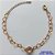 PULSEIRA NO BRUTO PRONTO PARA BANHO - PULSEIRA COM CORRENTE CORAÇÃO 6MM E PINGENTE EM ZIRCÔNIA BEGE 10MM COM BASE EM ALTA FUSÃO - TAMANHO: 18CM + EXTENSOR - PESO: 4,2GR -  BRU13722 - Imagem 1
