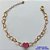 PULSEIRA NO BRUTO PRONTO PARA BANHO - PULSEIRA COM CORRENTE CORAÇÃO 6MM E PINGENTE EM ZIRCÔNIA CORAÇÃO ROSA 10MM COM BASE EM ALTA FUSÃO - TAMANHO: 18CM + EXTENSOR - PESO: 4,2GR -  BRU13724 - Imagem 1