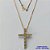 GARGANTILHA NO BRUTO PRONTO PARA O BANHO -  (CX.50) ORRENTE VENEZIANA DE 45CM - PINGENTE CRUCIFIXO CRAVEJADO COM ZIRCÔNIAS 24X35MM - PESO TOTAL 4,2GR - BRU13770 - Imagem 1