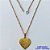 GARGANTILHA NO BRUTO PRONTA PARA O BANHO - (CX.14)  CORRENTE  SINGAPURA 45CM COM FECHO LAGOSTA - PINGENTE DE FRASES DE AMOR 20MM (CAROL) - PESO TOTAL 2.7GR - BRU13796 - Imagem 1