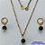 CONJUNTO NO BRUTO PRONTO PARA O BANHO(CX99) - CORRENTE SINGAPURA 45CM + EXTENSOR - PINGENTE PEDRA NATURAL ONIX 8MM - COM BRINCO ARGOLINHA DE PRESSÃO (TRANQUETA) - PESO TOTAL 5.6GR - BRU13808 - Imagem 1