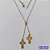 GARGANTILHA NO BRUTO PRONTO PARA O BANHO(CX11) - (BRU00056) COM CORRENTE VENEZIANA DE 45CM + EXTENSOR - " TIPO GRAVATINHA " AJUSTÁVEL - COM CRUCIFIXOS VAZADOS 13X19MM - PESO TOTAL 3,3GR - BRU13820 - Imagem 2