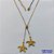 GARGANTILHA NO BRUTO PRONTO PARA O BANHO - COM CORRENTE VENEZIANA DE 45CM + EXTENSOR - " TIPO GRAVATINHA " AJUSTÁVEL - COM ESTRELAS DO MAR 19MM - PESO TOTAL 3,4GR - BRU13822 - Imagem 1