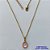 GARGANTILHA NO BRUTO PRONTO PARA O BANHO - CORRENTE 45CM + EXTENSOR COM PINGENTE EM ZIRCÔNIA ROSA 8X10MM - PESO TOTAL 2,4GR - BRU13848 - Imagem 1
