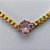 PULSEIRA NO BRUTO PRONTO PARA O BANHO - PULSEIRA QUADRADINHA 4MM - TAMANHO: 18CM + EXTENSOR COM PINGENTE EM ZIRCÔNIA REDONDA ROSA 12MM - PESO TOTAL 10,5GR - BRU13859 - Imagem 2