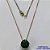 GARGANTILHA NO BRUTO PRONTO PARA O BANHO - GARGANTILHA COM PULSEIRA VENEZIANA 45CM COM PINGENTE BASE EM ALTA FUSÃO E ZIRCÔNIA REDONDA VERDE ESCURA 12MM - PESO TOTAL 3,5GR - BRU13864 - Imagem 1