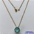 GARGANTILHA NO BRUTO PRONTO PARA O BANHO - GARGANTILHA COM PULSEIRA VENEZIANA 45CM COM PINGENTE BASE EM ALTA FUSÃO E ZIRCÔNIA REDONDA AZUL 12MM - PESO TOTAL 3,5GR - BRU13867 - Imagem 1