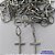 BRINCO EM AÇO INOXIDÁVEL(E1338)(CX99) - BRINCO ARGOLA DE PRESSÃO COM PINGENTE CRUCIFIXO 13X21MM - COMPOSIÇÃO: AÇO INOXIDÁVEL - AÇO1602 - Imagem 1