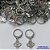 BRINCO EM AÇO INOXIDÁVEL(E1367)(CX99)- BRINCO ARGOLA DE PRESSÃO PINGENTE VAN CLEEF 8MM - COMPOSIÇÃO: AÇO INOXIDÁVEL - AÇO1612 - Imagem 1