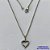 GARGANTILHA EM AÇO INOXIDÁVEL(CX99) -  GARGANTILHA 50CM(AÇO03C) COM PINGENTE CORAÇÃO 11MM - COMPOSIÇÃO: AÇO INOXIDÁVEL - AÇO1617 - Imagem 1