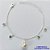 PULSEIRA FOLHEADO A PRATA COM 50 MILÉSIMOS + VERNIZ DIAMOND - PULSEIRA 17CM STRASS E GOTA FORMATO GOTA + EXTENSOR FECHO LAGOSTA   - PRA091 - Imagem 1