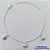 PULSEIRA FOLHEADO A PRATA COM 50 MILÉSIMOS + VERNIZ DIAMOND - PULSEIRA 17CM PEIXINHOS DESENHADOS + EXTENSOR FECHO LAGOSTA   - PRA095 - Imagem 1