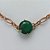 PULSEIRA NO BRUTO PRONTO PARA BANHO - PULSEIRA COM PINGENTE EM ZIRCÔNIA VERDE 10MM COM BASE EM ALTA FUSÃO - TAMANHO: 18CM + EXTENSOR - PESO: 3,7GR -  BRU13881 - Imagem 2