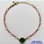 PULSEIRA NO BRUTO PRONTO PARA BANHO - PULSEIRA COM PINGENTE EM ZIRCÔNIA VERDE 10MM COM BASE EM ALTA FUSÃO - TAMANHO: 18CM + EXTENSOR - PESO: 3,7GR -  BRU13881 - Imagem 1
