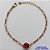 PULSEIRA NO BRUTO PRONTO PARA BANHO - PULSEIRA COM PINGENTE EM ZIRCÔNIA VERMELHA 10MM COM BASE EM ALTA FUSÃO - TAMANHO: 18CM + EXTENSOR - PESO: 3,7GR -  BRU13887 - Imagem 1