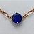 PULSEIRA NO BRUTO PRONTO PARA BANHO - PULSEIRA COM PINGENTE EM ZIRCÔNIA AZUL 10MM COM BASE EM ALTA FUSÃO - TAMANHO: 18CM + EXTENSOR - PESO: 3,7GR -  BRU13888 - Imagem 2