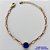 PULSEIRA NO BRUTO PRONTO PARA BANHO - PULSEIRA COM PINGENTE EM ZIRCÔNIA AZUL 10MM COM BASE EM ALTA FUSÃO - TAMANHO: 18CM + EXTENSOR - PESO: 3,7GR -  BRU13888 - Imagem 1