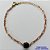 PULSEIRA NO BRUTO PRONTO PARA BANHO - PULSEIRA COM PINGENTE EM ZIRCÔNIA PRETA 10MM COM BASE EM ALTA FUSÃO - TAMANHO: 18CM + EXTENSOR - PESO: 3,7GR -  BRU13889 - Imagem 1
