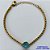 PULSEIRA NO BRUTO PRONTO PARA O BANHO - PULSEIRA QUADRADINHA 2MM - TAMANHO: 18CM + EXTENSOR COM PINGENTE EM ZIRCÔNIA REDONDA AZUL 10MM - PESO TOTAL 7,0GR - BRU13890 - Imagem 1