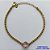 PULSEIRA NO BRUTO PRONTO PARA O BANHO - PULSEIRA QUADRADINHA 2MM - TAMANHO: 18CM + EXTENSOR COM PINGENTE EM ZIRCÔNIA REDONDA ROSA 10MM - PESO TOTAL 7,0GR - BRU13892 - Imagem 1