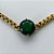 PULSEIRA NO BRUTO PRONTO PARA O BANHO - PULSEIRA QUADRADINHA 2MM - TAMANHO: 18CM + EXTENSOR COM PINGENTE EM ZIRCÔNIA REDONDA VERDE 10MM - PESO TOTAL 7,0GR - BRU13899 - Imagem 2