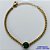 PULSEIRA NO BRUTO PRONTO PARA O BANHO - PULSEIRA QUADRADINHA 2MM - TAMANHO: 18CM + EXTENSOR COM PINGENTE EM ZIRCÔNIA REDONDA VERDE 10MM - PESO TOTAL 7,0GR - BRU13899 - Imagem 1