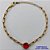 PULSEIRA NO BRUTO PRONTO PARA O BANHO - PULSEIRA 4MM - TAMANHO: 18CM + EXTENSOR COM PINGENTE EM ZIRCÔNIA REDONDA VERMELHA 10MM - PESO TOTAL 5,1GR - BRU13902 - Imagem 1