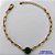 PULSEIRA NO BRUTO PRONTO PARA O BANHO - PULSEIRA 4MM - TAMANHO: 18CM + EXTENSOR COM PINGENTE EM ZIRCÔNIA REDONDA VERDE 10MM - PESO TOTAL 5,1GR - BRU13906 - Imagem 1