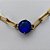 PULSEIRA NO BRUTO PRONTO PARA O BANHO - PULSEIRA 4MM - TAMANHO: 18CM + EXTENSOR COM PINGENTE EM ZIRCÔNIA REDONDA AZUL 10MM - PESO TOTAL 5,1GR - BRU13907 - Imagem 2