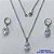 CONJUNTO EM AÇO INOXIDÁVEL - (AÇO03) CONJUNTO COM CORRENTE 50CM E BRINCOS ARGOLAS DE PRESSÃO COM PINGENTES EM ZIRCÔNIAS CRISTAIS 10X14MM - COMPOSIÇÃO: AÇO INOXIDÁVEL - AÇO1636 - Imagem 1